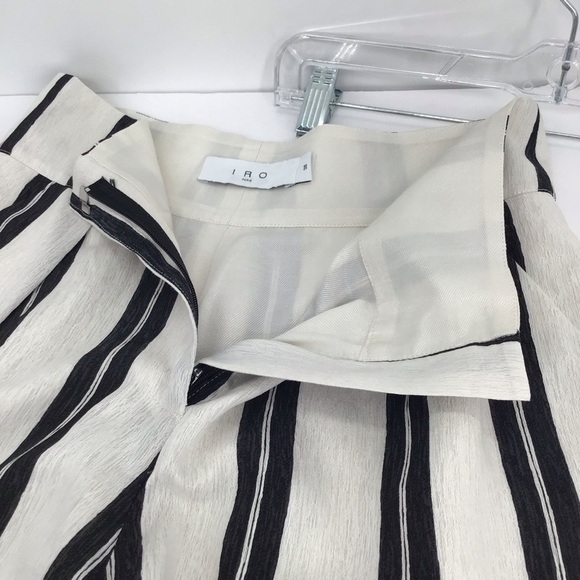 IRO Paris Faguita Striped Shorts High - Waisted Casual Blk/White Size 36 - Picture 7 of 12
